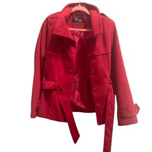 Women’s pea coat red